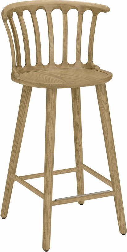 Chaise de bar en chêne huilé 63 cm San Marco - Hans K - The Cool Republic