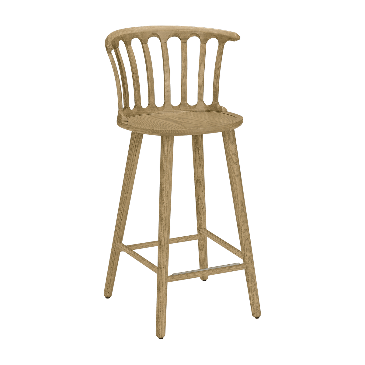 Chaise de bar en chêne huilé 63 cm San Marco - Hans K - The Cool Republic