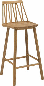 Chaise de bar en chêne huilé 63 cm ZigZag - Hans K - The Cool Republic