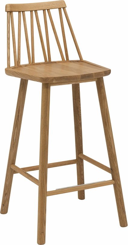 Chaise de bar en chêne huilé 63 cm ZigZag - Hans K - The Cool Republic