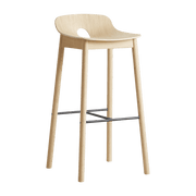 Chaise de bar en chêne naturel 75 cm Mono - WOUD - The Cool Republic