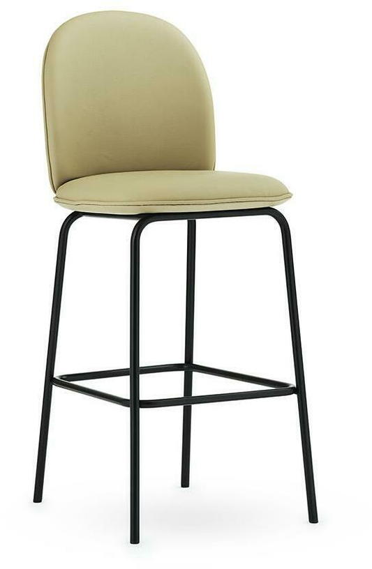 Chaise de bar en cuir sable 75 cm Ace - Normann Copenhagen - The Cool Republic