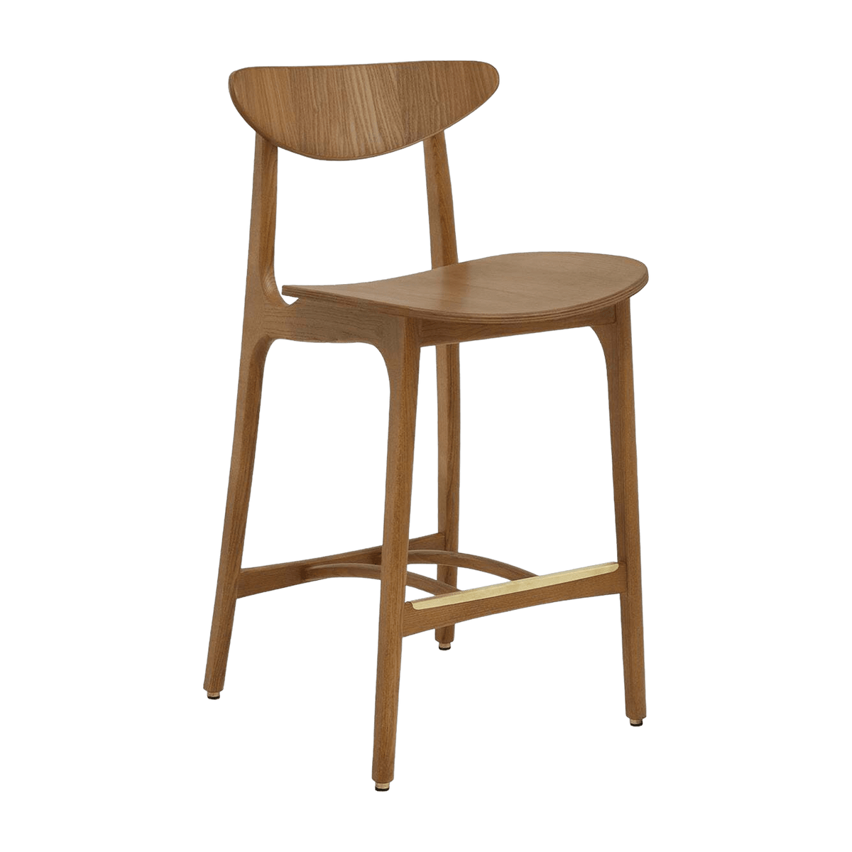 Chaise de bar en frêne foncé 65 cm Timber - 366 Concept - The Cool Republic