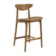 Chaise de bar en frêne foncé 65 cm Timber - 366 Concept - The Cool Republic