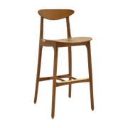Chaise de bar en frêne foncé 75 cm Timber - 366 Concept - The Cool Republic