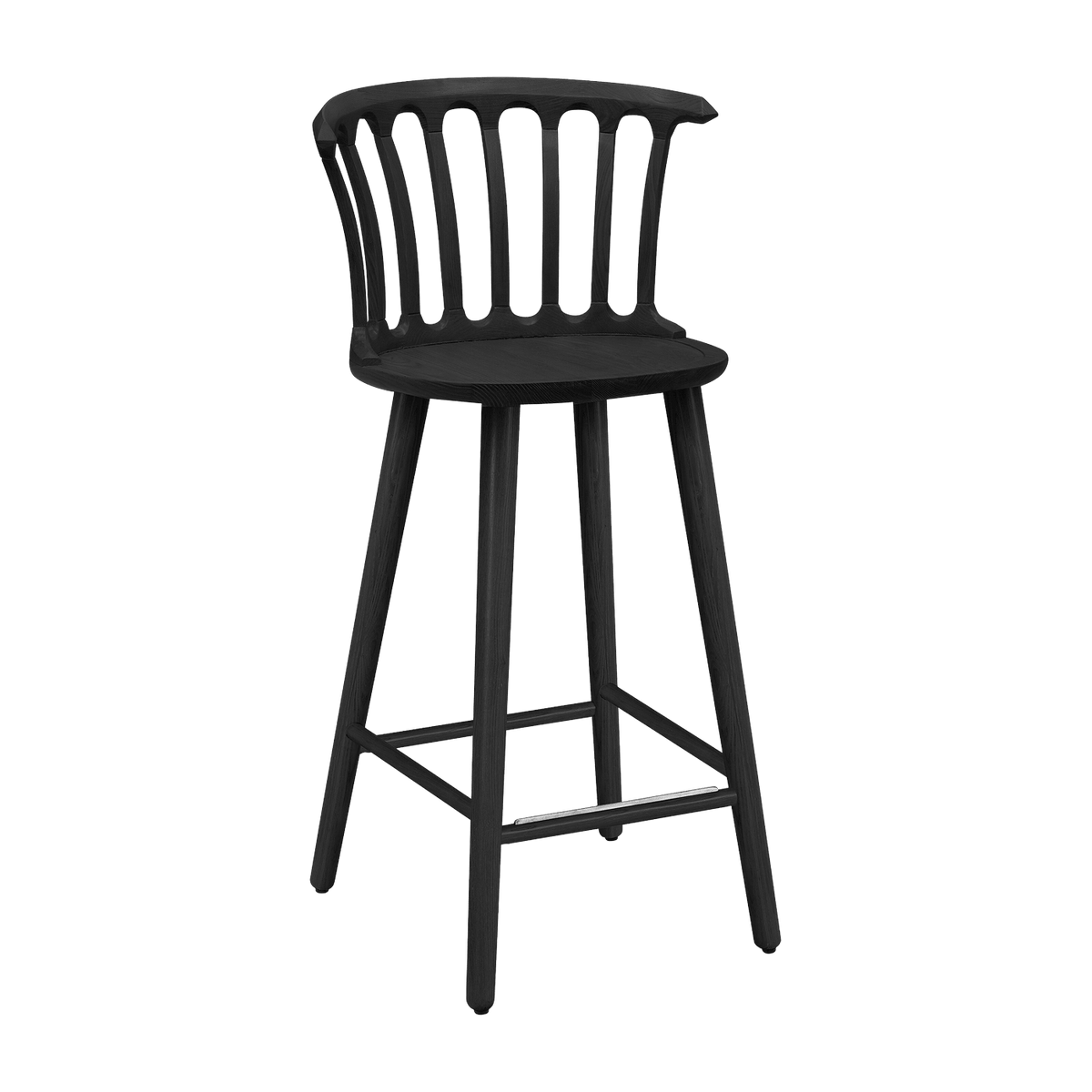 Chaise de bar en frêne noir 63 cm San Marco - Hans K - The Cool Republic