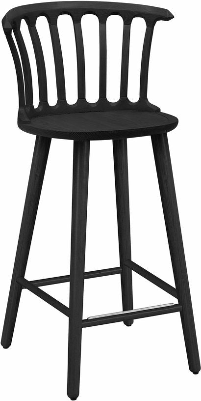 Chaise de bar en frêne noir 63 cm San Marco - Hans K - The Cool Republic