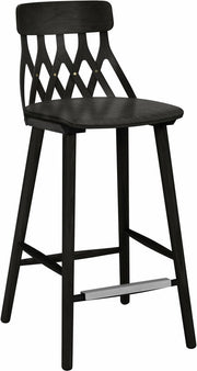 Chaise de bar en frêne noir 63 cm Y5 - Hans K - The Cool Republic