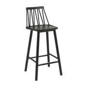 Chaise de bar en frêne noir 63 cm ZigZag - Hans K - The Cool Republic