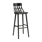 Chaise de bar en frêne noir 78 cm Y5 - Hans K - The Cool Republic