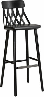 Chaise de bar en frêne noir 78 cm Y5 - Hans K - The Cool Republic