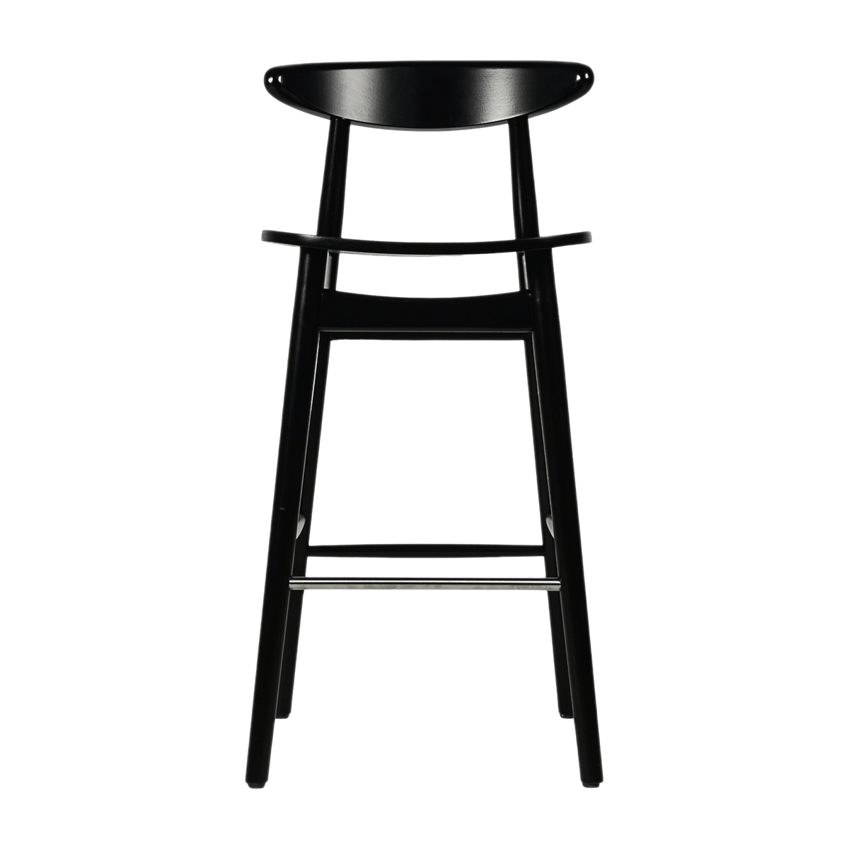 Chaise de bar en hêtre noir 91 cm Teo - Vincent Sheppard - The Cool Republic
