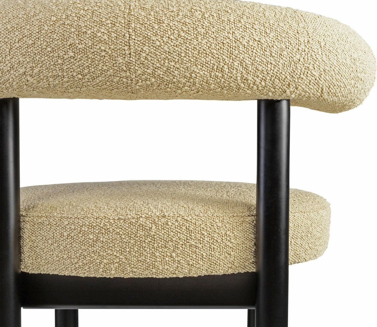 Chaise de bar en hêtre noir et beige Sosis Avignon Artic Silver - Versmissen - The Cool Republic