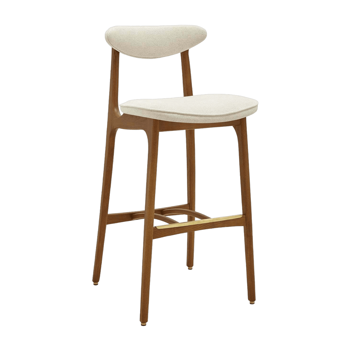 Chaise de bar en marbre blanc et frêne foncé 100cm Série 200-190 - 366 Concept - The Cool Republic
