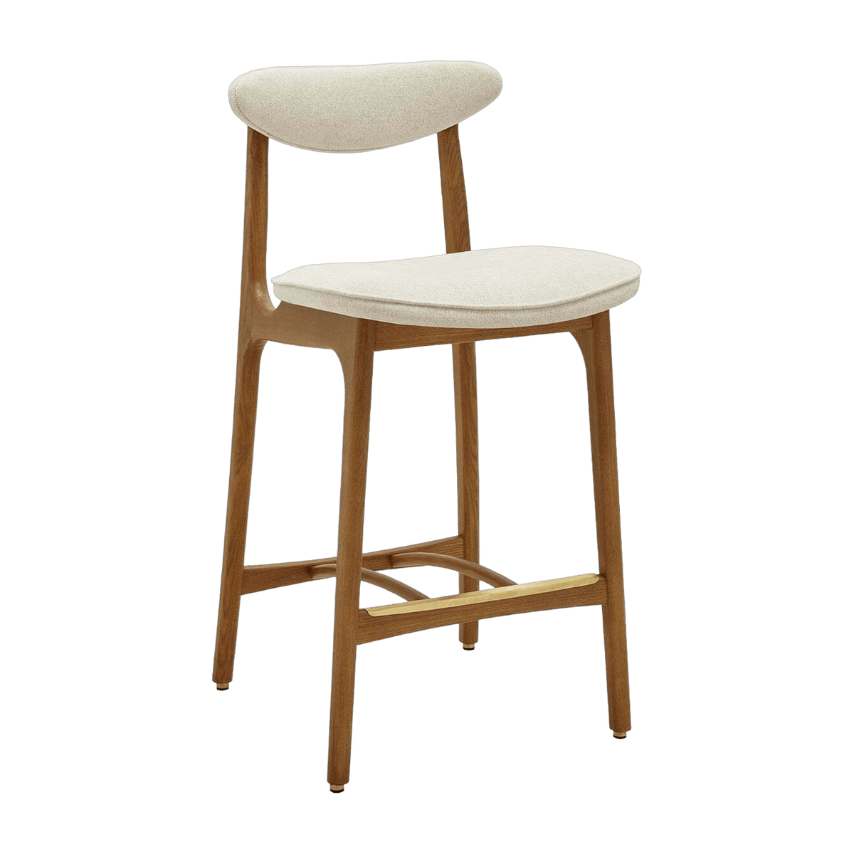 Chaise de bar en marbre blanc et frêne foncé 90cm Série 200-190 - 366 Concept - The Cool Republic