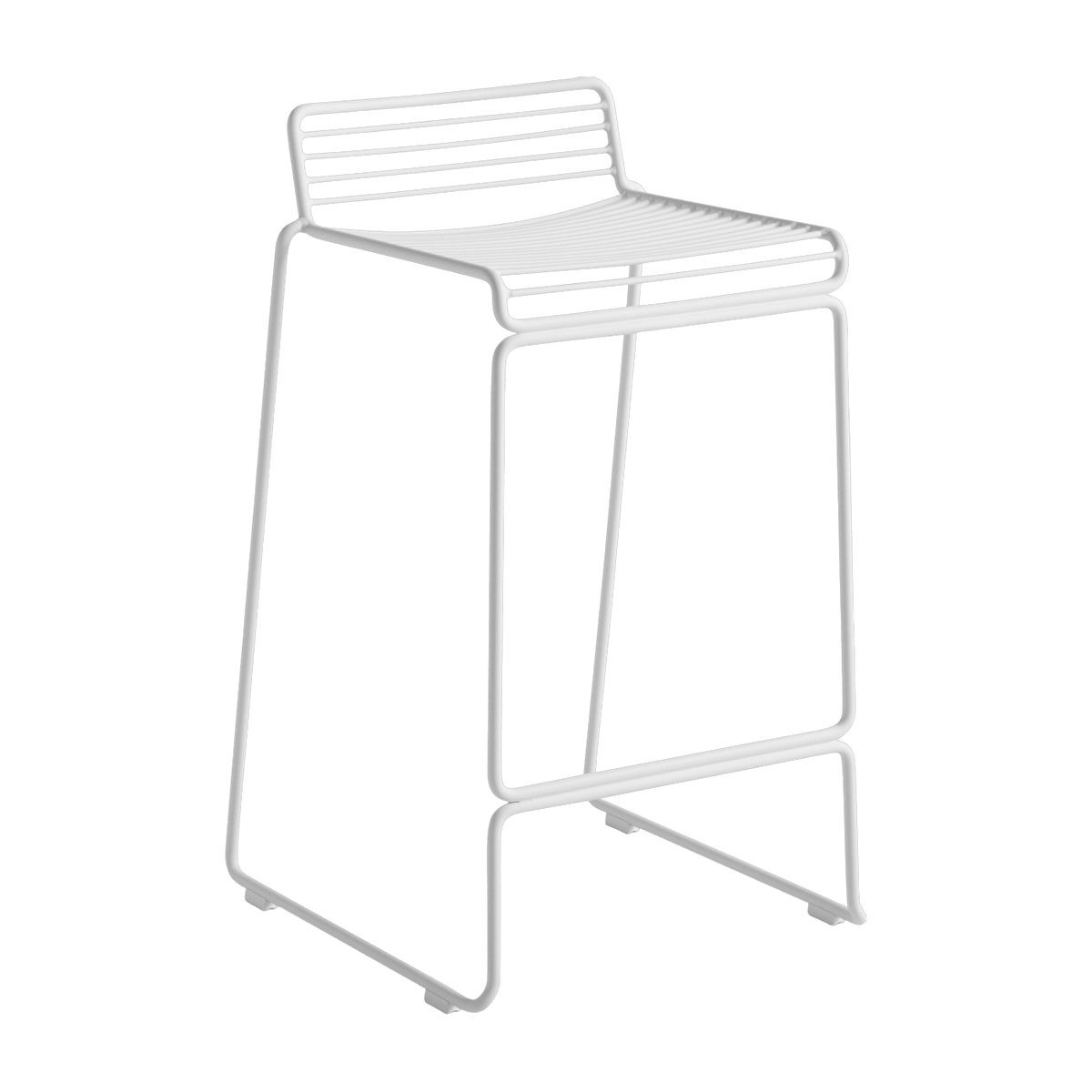 Chaise de bar en métal blanc 65 cm Hee - HAY - The Cool Republic