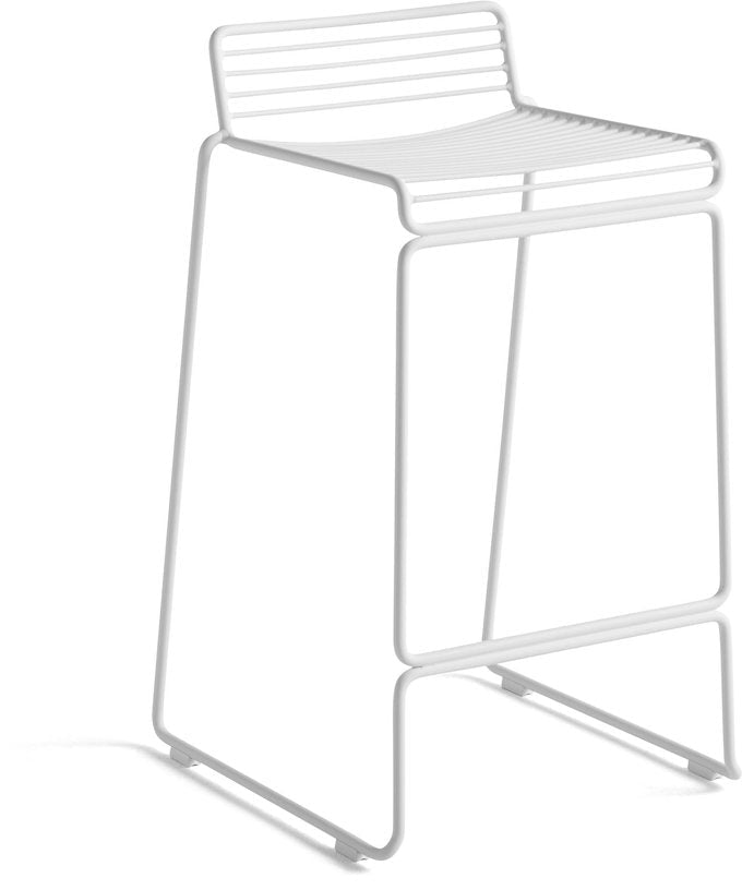 Chaise de bar en métal blanc 65 cm Hee - HAY - The Cool Republic
