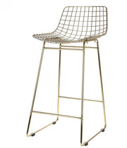 Chaise de bar en métal doré Wire - HKliving - The Cool Republic