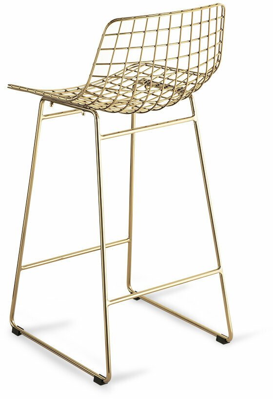 Chaise de bar en métal doré Wire - HKliving - The Cool Republic