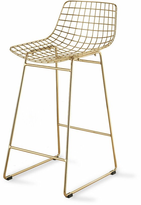 Chaise de bar en métal doré Wire - HKliving - The Cool Republic