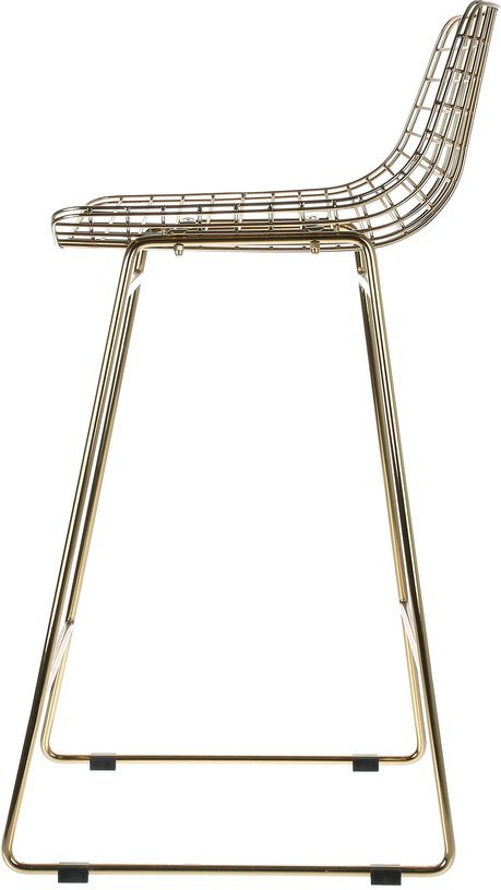 Chaise de bar en métal doré Wire - HKliving - The Cool Republic