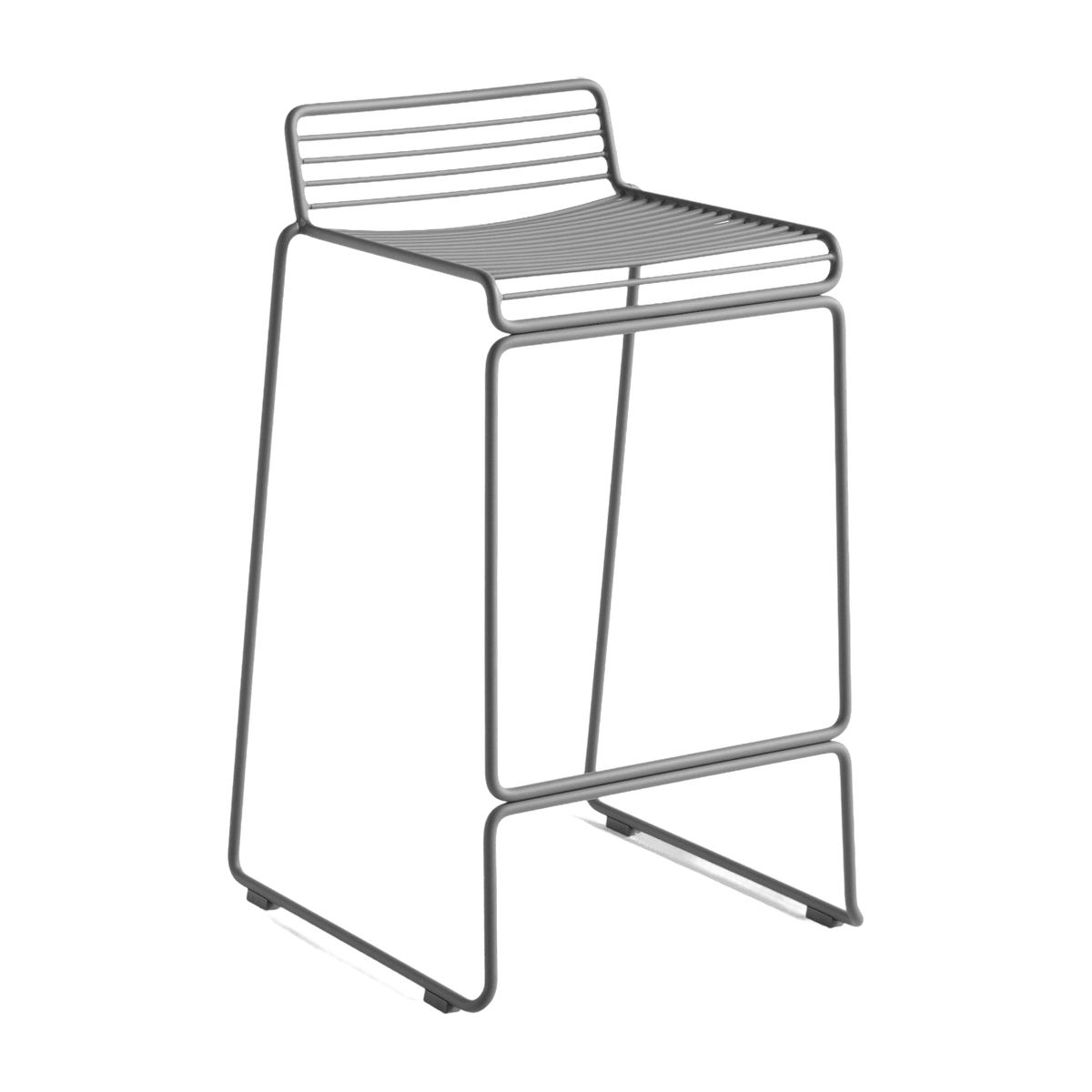 Chaise de bar en métal gris 65 cm Hee - HAY - The Cool Republic