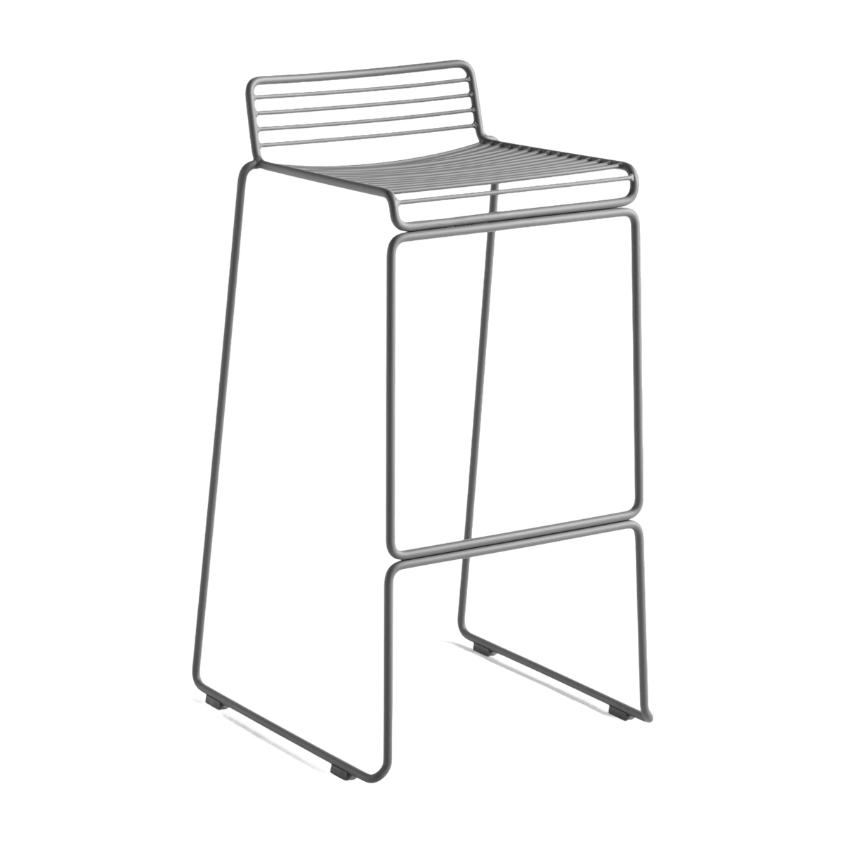 Chaise de bar en métal gris 75 cm Hee - HAY - The Cool Republic