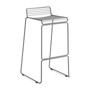Chaise de bar en métal gris 75 cm Hee - HAY - The Cool Republic