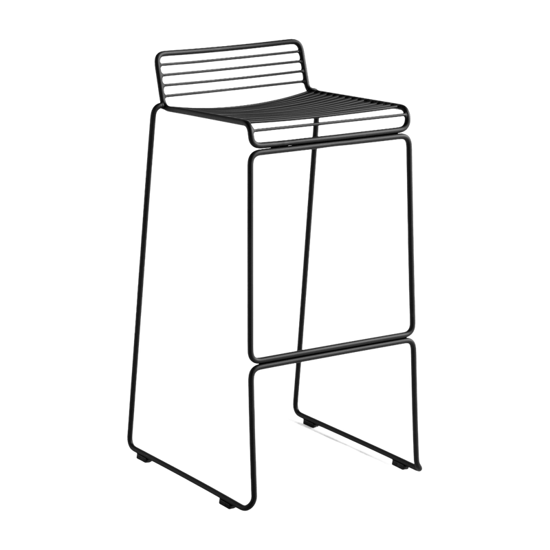 Chaise de bar en métal noir 75 cm Hee - HAY - The Cool Republic