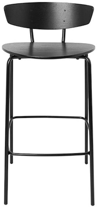 Chaise de bar en métal noir Herman S 64 cm - Ferm Living - The Cool Republic