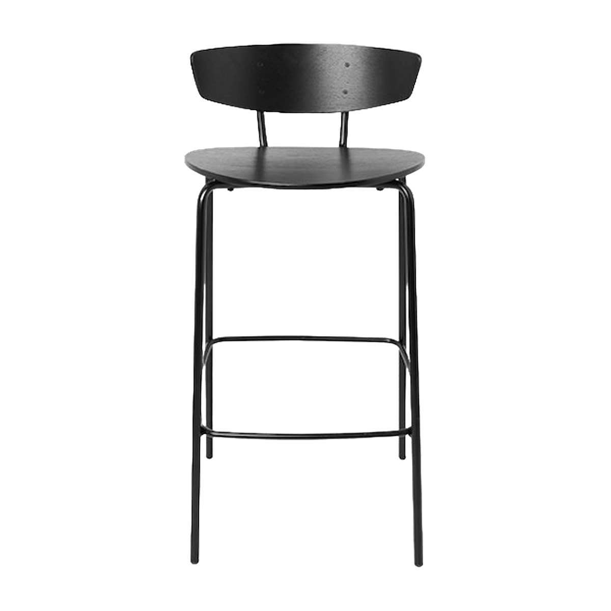 Chaise de bar en métal noir Herman S 64 cm - Ferm Living - The Cool Republic