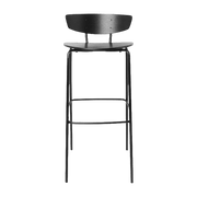 Chaise de bar en métal noir M 76 cm Herman - Ferm Living - The Cool Republic