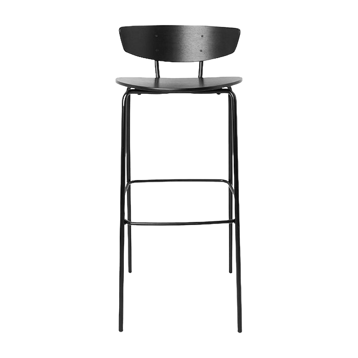 Chaise de bar en métal noir M 76 cm Herman - Ferm Living - The Cool Republic