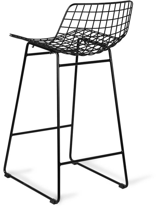 Chaise de bar en métal noir Wire - HKliving - The Cool Republic