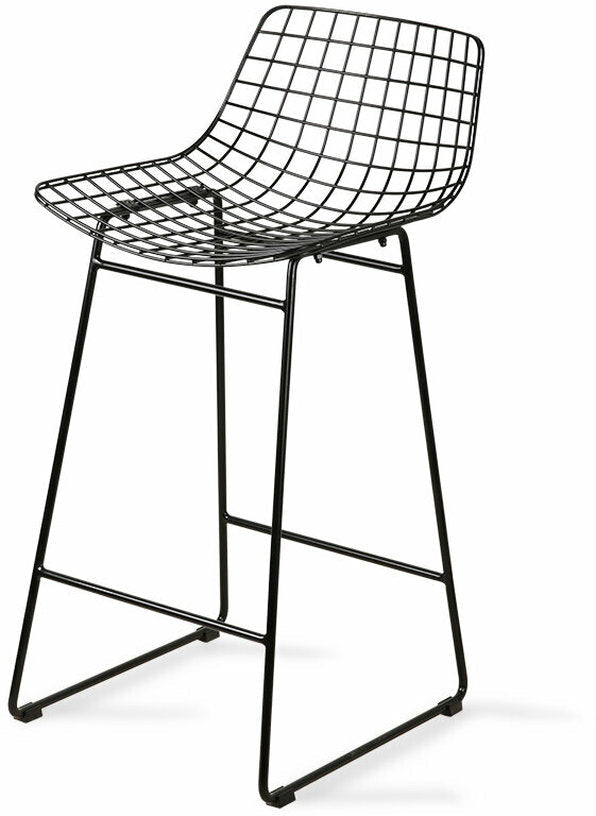 Chaise de bar en métal noir Wire - HKliving - The Cool Republic
