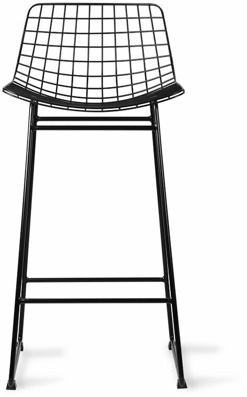 Chaise de bar en métal noir Wire - HKliving - The Cool Republic