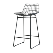 Chaise de bar en métal noir Wire - HKliving - The Cool Republic