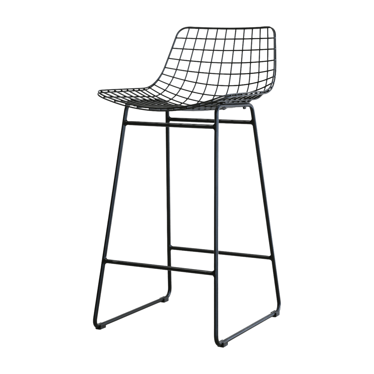 Chaise de bar en métal noir Wire - HKliving - The Cool Republic