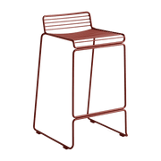 Chaise de bar en métal rouge 65 cm Hee - HAY - The Cool Republic