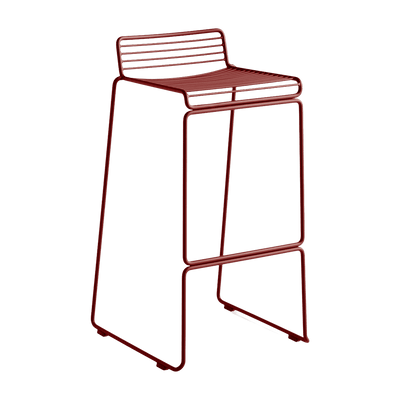 Chaise de bar en métal rouge 75 cm Hee - HAY - The Cool Republic