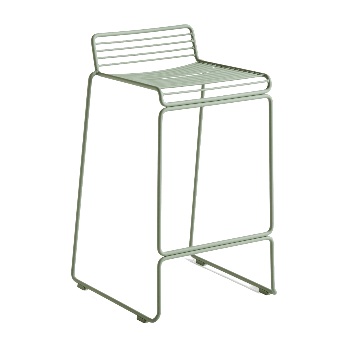 Chaise de bar en métal vert 65 cm Hee - HAY - The Cool Republic
