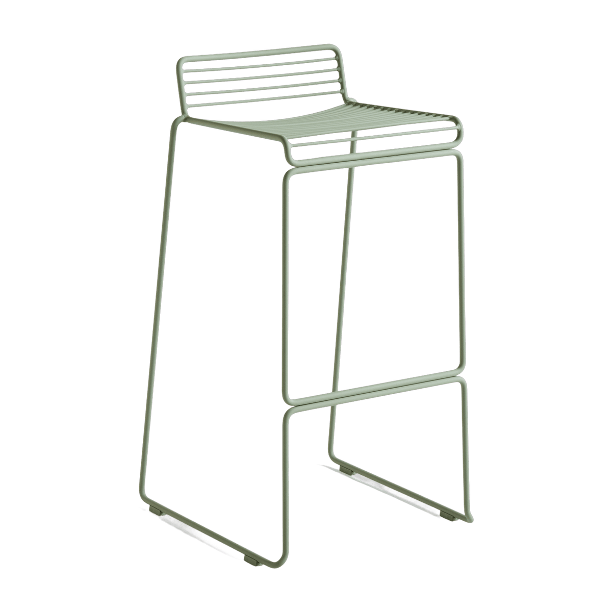 Chaise de bar en métal vert 75 cm Hee - HAY - The Cool Republic