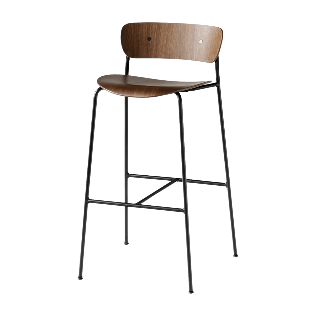 Chaise de bar en noyer AV9 Pavilion - &tradition - The Cool Republic