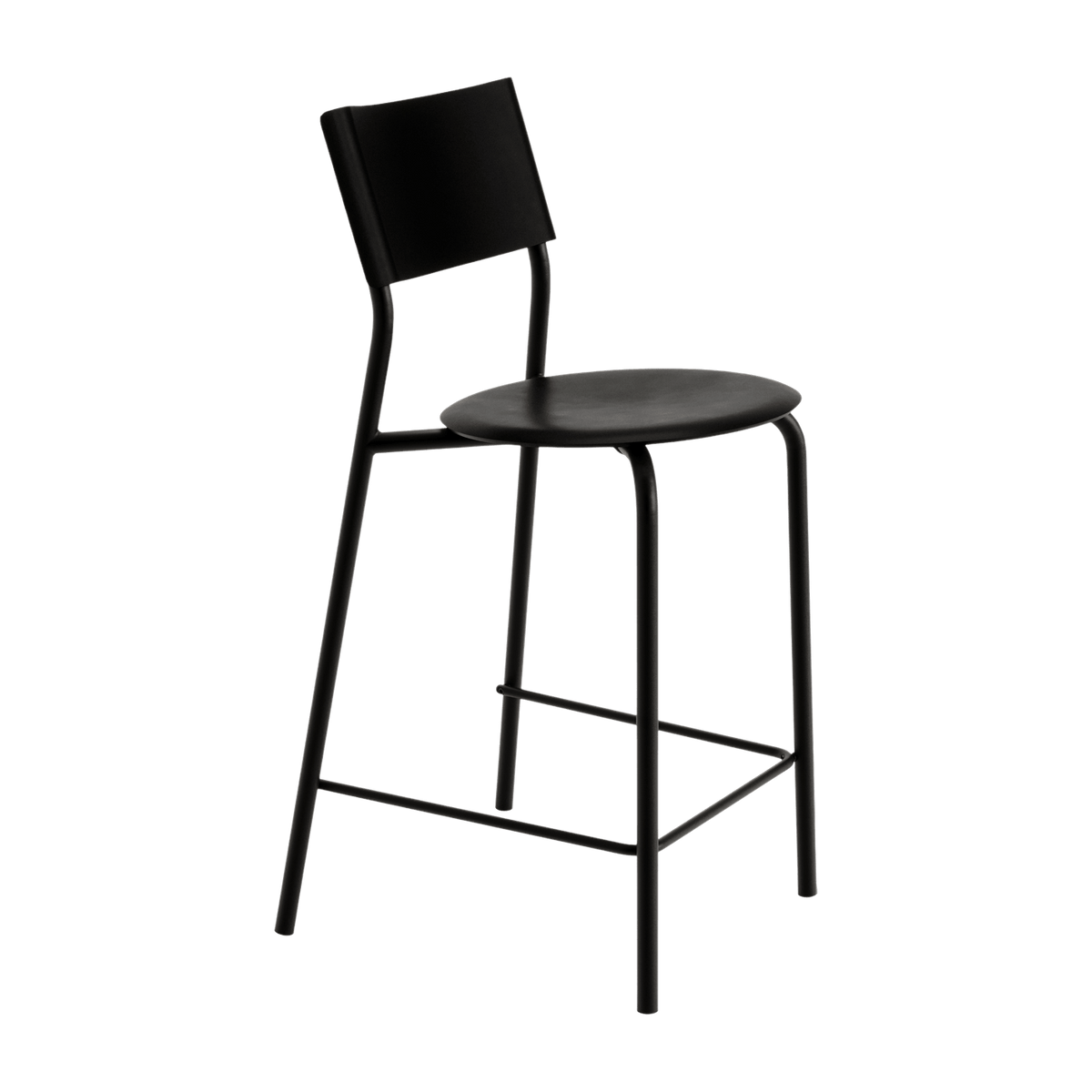 Recycled plastic bar chair black graphite 65 cm SSD - TIPTOE - The Cool Republic