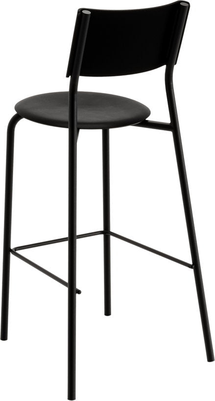 Chaise de bar en plastique recyclé noir graphite 75 cm SSD - TIPTOE - The Cool Republic