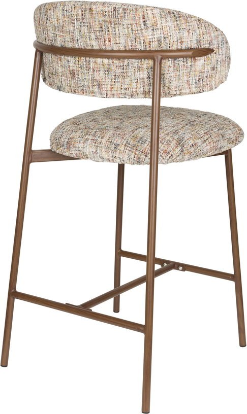 Chaise de bar en tissu beige 65cm Finn - The Cool Republic - The Cool Republic