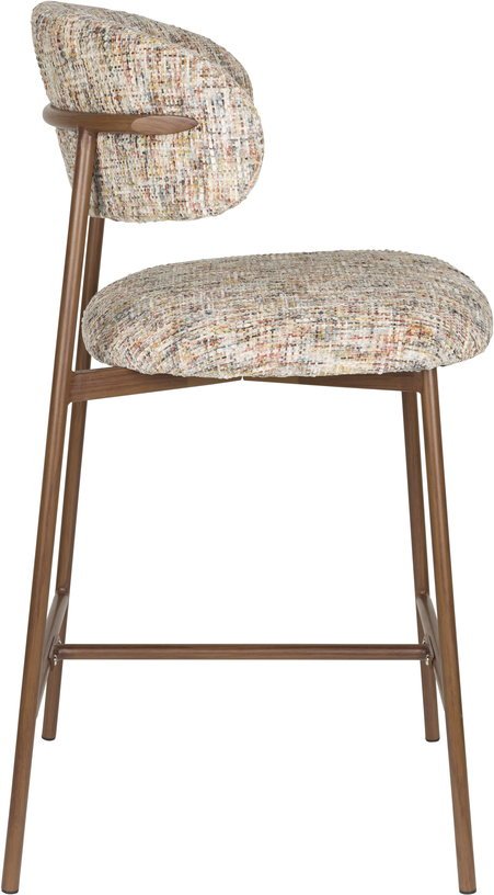 Chaise de bar en tissu beige 65cm Finn - The Cool Republic - The Cool Republic