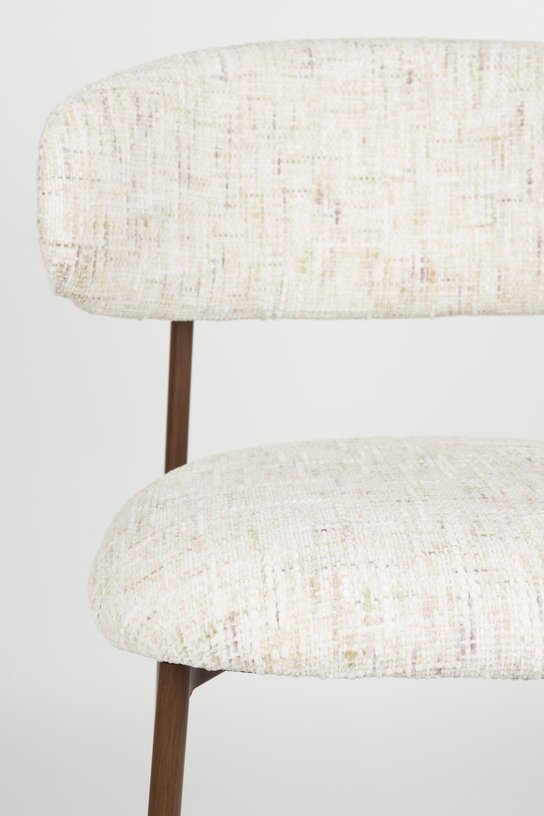 Chaise de bar en tissu blanc 65cm Finn - The Cool Republic - The Cool Republic