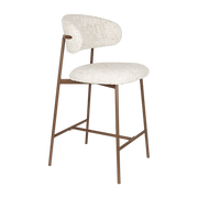 Chaise de bar en tissu blanc 65cm Finn - The Cool Republic - The Cool Republic
