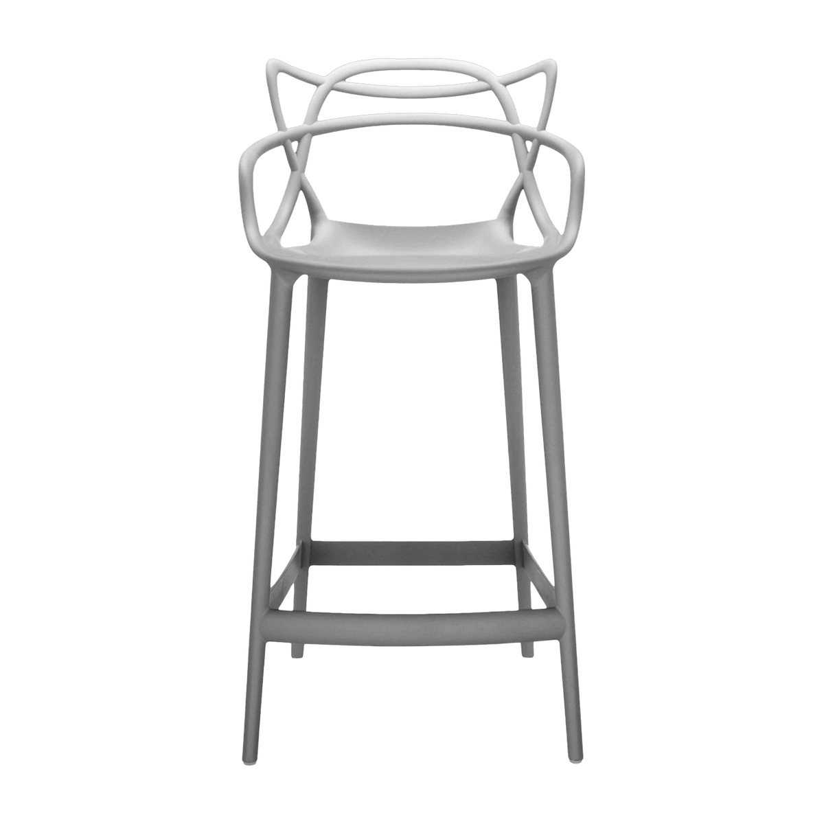 Chaise de bar grise 65 cm Masters - Kartell - The Cool Republic